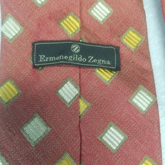Ermenegildo Zegna Men's Tie Vintage Geometric - Picture 4 of 6